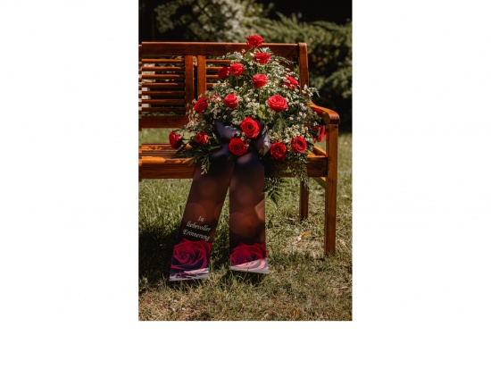 Gesteck rote Rosen Nr.6